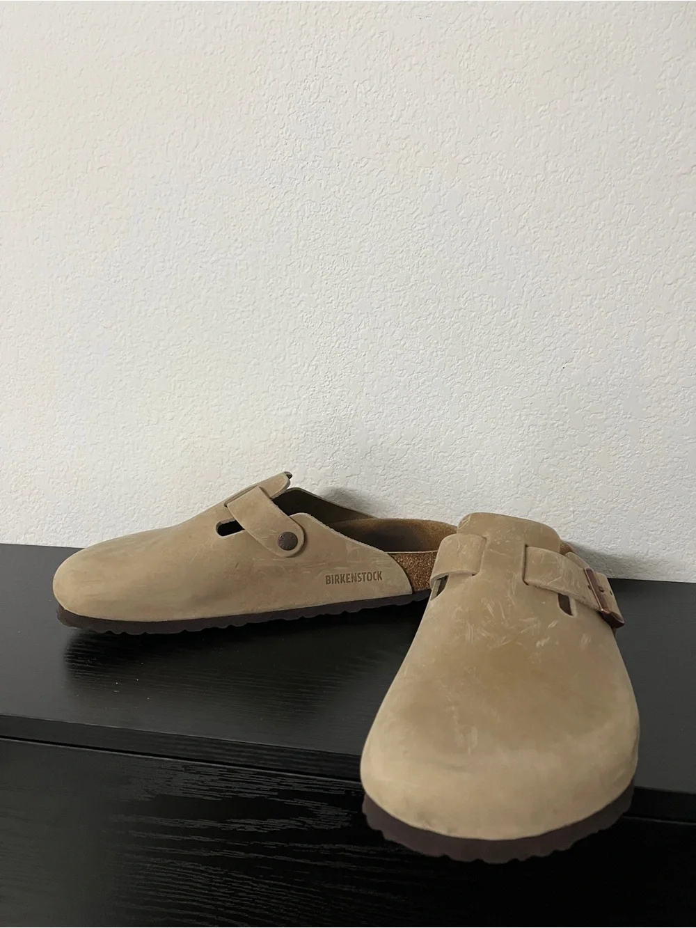 Birkenstock Boston Oiled Tobacco Brown Leather Clog Slip-On Loafers US 10 EU 43
